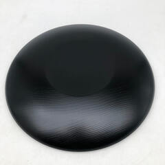 ss7518　天然木 菓子鉢 直径30cm 黒 無地 菓子皿 菓子器 菓子入れ 大皿 丸皿 木製 和食器 菓子鉢 中古の画像