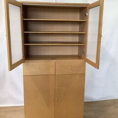 No.66　無印良品　木製カップボード　食器棚（豊橋市収集業務課リユース家具）の画像