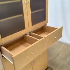 No.66　無印良品　木製カップボード　食器棚（豊橋市収集業務課リユース家具）の画像