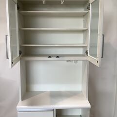 No.67　ニトリ　食器棚（レンジ台）　BELIZE-80KB-WH（豊橋市収集業務課リユース家具）の画像