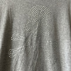 グレー スカルデザイン フード付きワンピースの画像