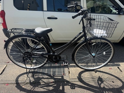 2025年4月購入使用浅　レジェールD ブラック 27型 外装6段変速　左多少傷あり