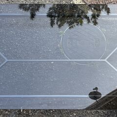 ニトリ　ガラスセンターテーブルの画像