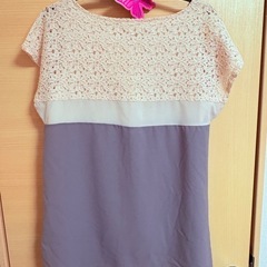 バイカラートップス　M sizeの画像