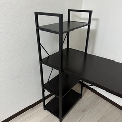 デスク　棚付き　分解可能　テーブル　の画像