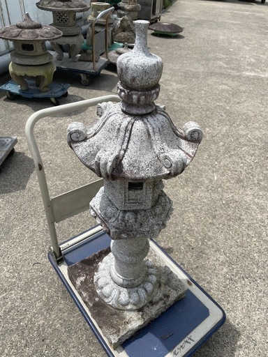 ②灯篭　灯籠　燈篭　高さ約103cm 庭　飾り