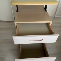 学習机プラス袖机（パソコン用可）の画像