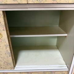 昭和レトロ　食器棚　花柄　レアの画像