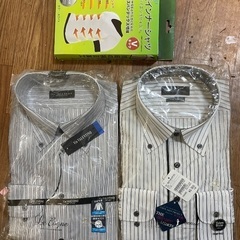 ストライプワイシャツ　加圧インナーシャツ　未使用品