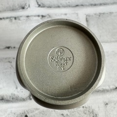L590未使用元箱入 ROYAL SELANGOR PEWTER/ロイヤル セランゴール ピューター 97%錫製 グラス&灰皿 タンブラー 四季の花柄の画像