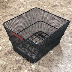 未使用品 自転車用 リヤバスケット 後ろかご スチール製 ブラック W32×H24×D41cm 札幌 東区 店頭引取り歓迎の画像