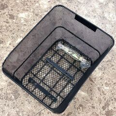 未使用品 自転車用 リヤバスケット 後ろかご スチール製 ブラック W32×H24×D41cm 札幌 東区 店頭引取り歓迎の画像