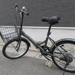 折りたたみ自転車　　モスグリーン　綺麗　大阪近郊　