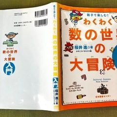 【美品】わくわく数の世界の大冒険 親子で楽しむ！ 入門 桜井進 ふわこういちろう 知育絵本 知育 絵本 算数 数学 幼児教育 小学生 数字 の画像