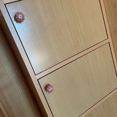 扉付き3段カラーボックスの画像