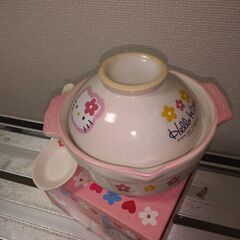 未使用ハローキティひとり土鍋13cmの画像