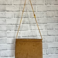 L851Pierre Balmain PARIS/ピエールバルマン チェーンショルダーバッグ スエードレザー パーティバッグ ベージュ の画像