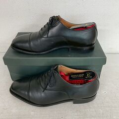 【SCOTCH GRAIN】 スコッチグレイン 革靴 ストレートチップ ビジネスシューズ 24.5cm J0906の画像