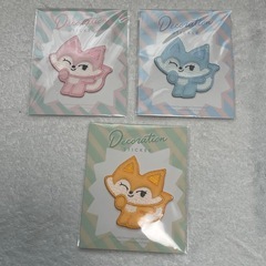 かわいいキツネ刺繍アップリケパッチ、 アイロン接着/縫い付けパッチ