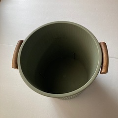 モスグリーン ゴミ箱 ナチュラル インテリア 21cm大の画像