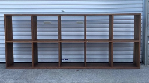 MUJI 無印良品 オープンシェルフ 2列×5 200cm ウォールナット 札幌市東区中沼町