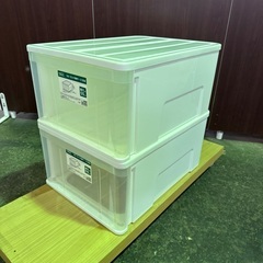 ナフコ　クローゼット収納ケース２個セットの画像