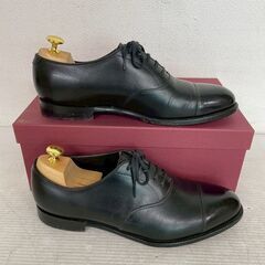 【MIYAGI KOGYO】 宮城興業  革靴 ストレートチップ ビジネスシューズ 25.0cm 黒 J0910の画像