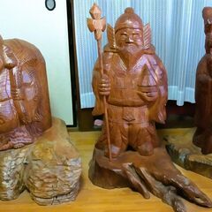 【20%値下げ】縁起物！木彫り 七福神、単体販売OKの画像