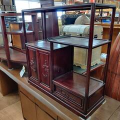 【愛品倶楽部柏店】唐木材 飾り棚 ※各所キズ多め 現状品