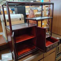 【愛品倶楽部柏店】唐木材 飾り棚 ※各所キズ多め 現状品の画像