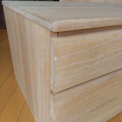 未使用訳あり 桐洋風チェスト 3段 ナチュラル 天然木 チェスト 洋服タンス 和ダンス 収納タンス 桐たんす 引き出し 和タンス 整理タンスの画像