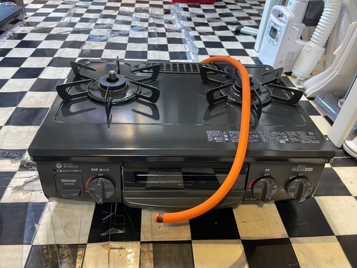 【リサイクルサービス八光】2023年製　リンナイ　LPガス用コンロ　片面焼きグリル　左強火　KG35NBKL