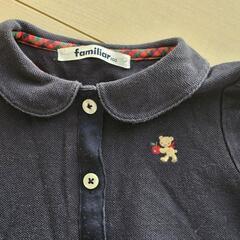 【100】ファミリア FAMILIA ポロシャツワンピース ネイビーの画像