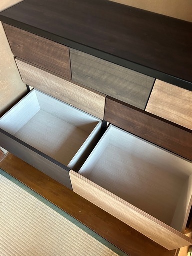美品】ニトリローチェストダークブラウン (かたせ) 穂高の収納