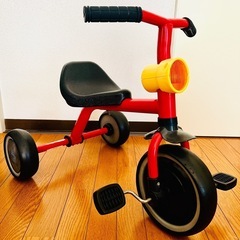 ペリカンデザイン三輪車 ペリカン三輪車 レッド赤ブラック 軽量 ...
