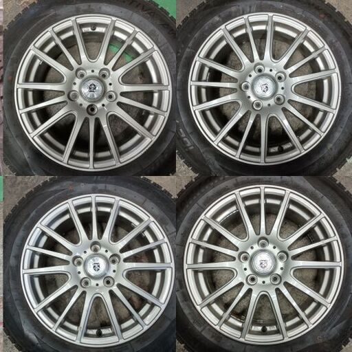 定期入れの ﾅﾝｶﾝ 2022年 195/65R16 ほぼ新品溝 ｽﾀｯﾄﾞﾚｽ＆Weds ｱﾙﾐ4本 G-MACH タイヤ・ホイール