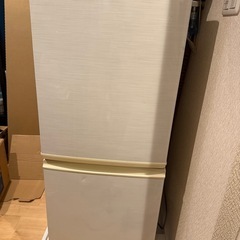 SHARP　シャープ　2ドア冷蔵庫　SJ-14X-W　137L　...