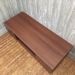 stp-3140　テレビボード　幅100　ブラウン　棚付き　引出付き　引出2杯　テレビ台　ミニテレビ台　ローボード　TV台　AVラック　コンパクト　リビングボードの画像