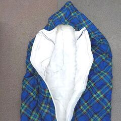 マミー型 シュラフ 寝袋 中綿あり 長さ約190㎝ チェック柄 アウトドア キャンプ 防災 西岡店の画像