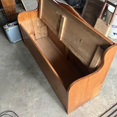 木のベンチ　収納　家具　アンティーク　飲食店　南アルプス市　の画像