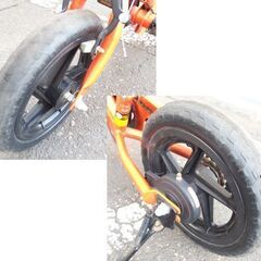 ピープル 12インチ ラクショーライダー 幼児用自転車 スタンド付き オレンジ キッズ People☆ 札幌市 北区 屯田 の画像