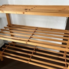 天然素材　収納ラック　シェルフの画像