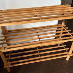 天然素材　収納ラック　シェルフの画像
