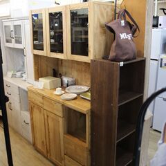 【川崎市宮前区リサイクルオフ】お買い得品♪チャトラ　レンジボード　木目　w105cmの画像