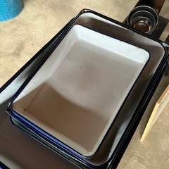 ホーロー　バット　　調理　キッチン　古道具の画像
