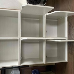カラーボックス 6個セット キューブボックス アイリスオーヤマ  本棚 直接引き取りのみの画像