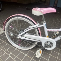 子供用自転車20インチブリヂストンギアなし、ライト付き、鍵付き