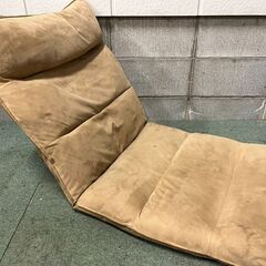 布製 座椅子 3個所 多段階リクライニング ブラウン 幅80cm～135cm×奥行60cm×高さ10cm～70cm の画像