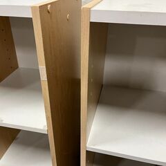 木製 3段 収納棚 2個セット 細長 カラーボックス 隙間収納 幅25cm×奥行30cm×高さ89cmの画像