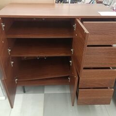 ★ジモティ割あり★  収納家具  H83×D42×W90 クリーニング済み TC3093の画像